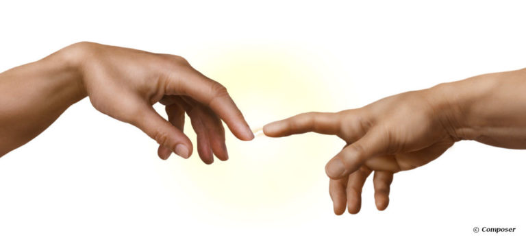 Heilung/Energie - Finger berühren sich